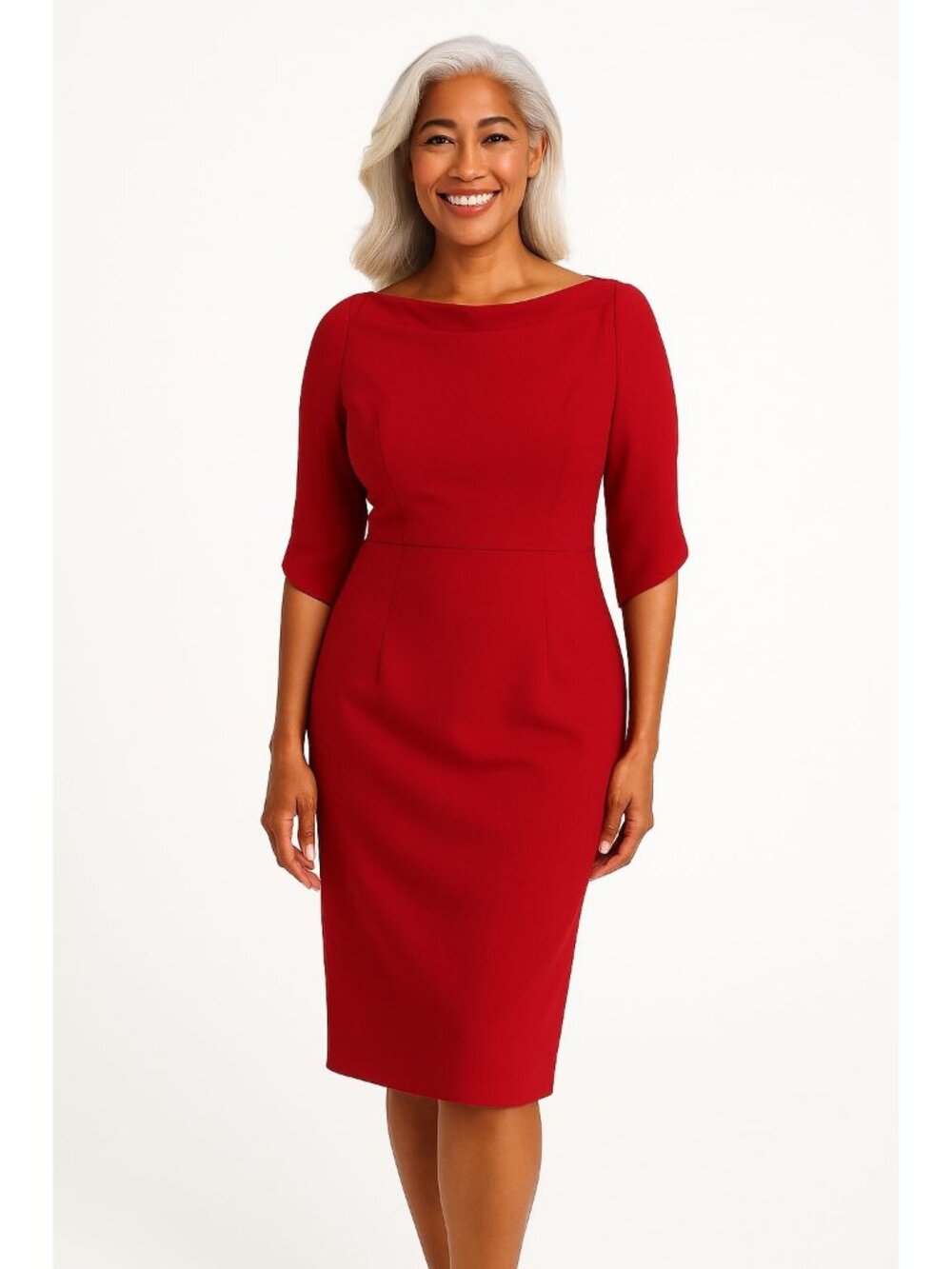 Black Halo Nuelle Red Sheath Dress Size 8